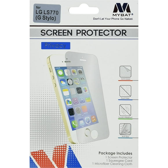 MyBat Protecteur d'Écran pour LG LS770 (G Stylet) et Autres Smartphones - Emballage de Détail - Effacer