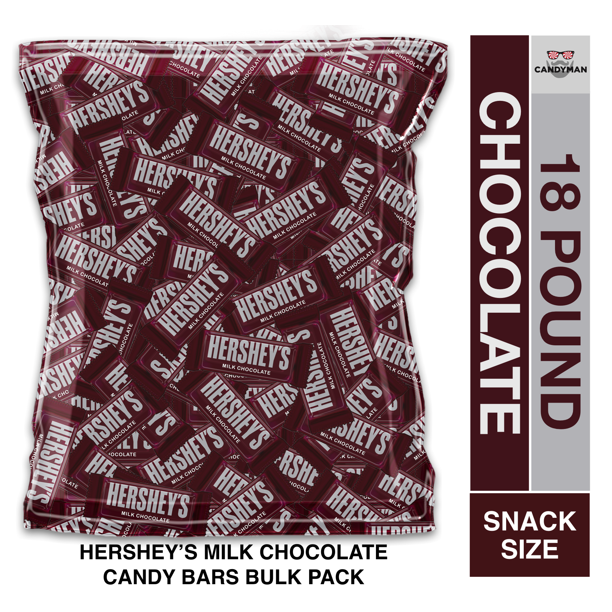 Hershey's Milk Chocolate Snack Bars Bulk (18lb)