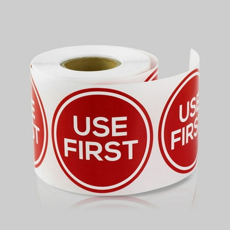 Use First Stickers (2 inch, 300 Stickers per Roll, Red, 10 Rolls) for ...