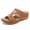 Brown, variant on Vintage Flower Embroidered Sandals for Women Cutout Open Toe Wedge Sandal Slip On Mules Comfort Platform Sandals