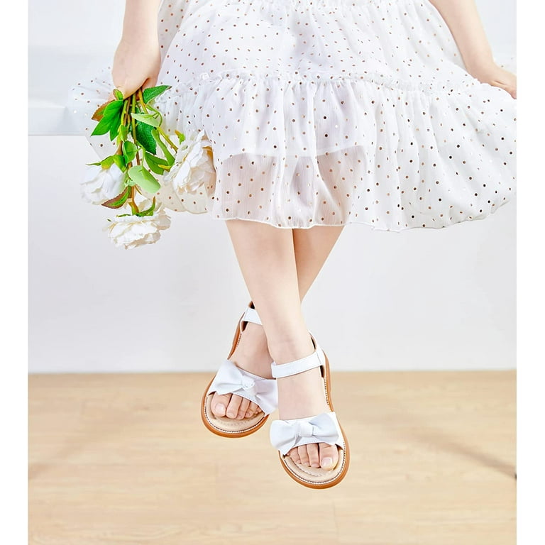 White flower hot sale girl sandals