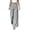 Black, variant on Women's High-Waisted Striped Wide-Leg Trousers Double-Breasted Button Detail Flowy Casual Pants