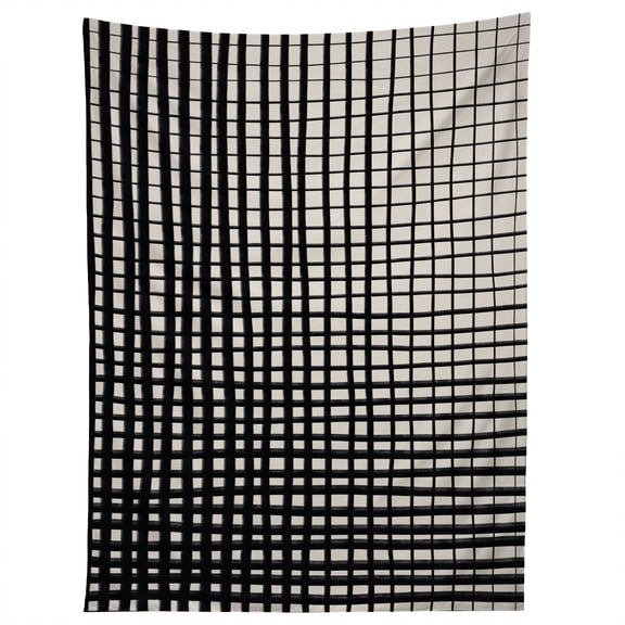 Society6 Alisa Galitsyna Hand Drawn Grid Tapestry 50" x 60"