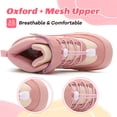 thumbnail image 3 of Gexuosn Barefoot Hiking Boots for Kids Boys Girls Outdoor Athletic Wide Hiking Shoes for Trekking Trails Climbing Walking, Pink, 3 of 8