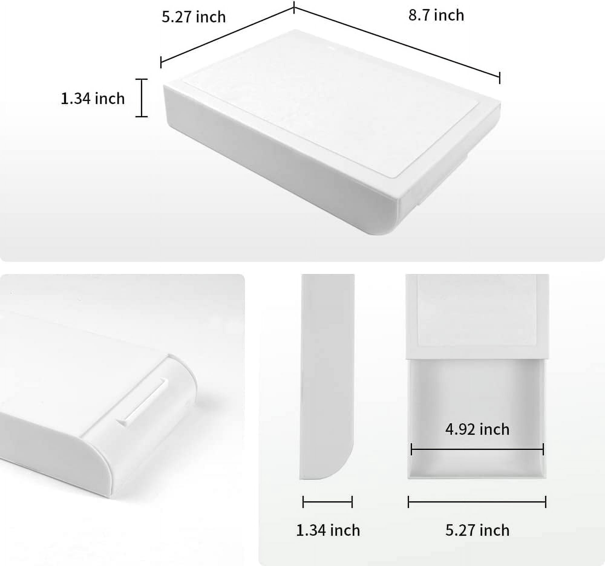 2 Pack Under Desk Drawer Organizer, Slide Out Pencil Holder, Desk Drawer Attachment, Plastic Desk Accessories & Workspace Organizers, Hidden Desktop Organizer Self-Adhesive
