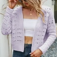 thumbnail image 2 of Lilgiuy Women's Casual V-Neck Solid Color Long Sleeve Tops Blouse(Purple,6) Fashion for 2022 Spring Winter, 2 of 4