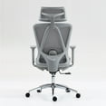 thumbnail image 3 of KOSSMAI Home Office High Back Ergonomic Swivel Mesh Computer Desk Chair with Flip-up Arms Grey, 3 of 7