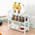 thumbnail image 6 of SLYNSHome 3-Tier Bathroom Kitchen Storage Rack Plastic Space-Saving Organizer with Non-Slip Base & Quick Drainage - White, 6 of 7