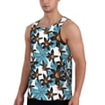 thumbnail image 2 of Fotbe Lilies Flowers Pattern Men's Quick Dry Workout Tank Top Gym Muscle Tee Fitness Bodybuilding Sleeveless T Shirt Breathable Workout Shirt-Large, 2 of 9