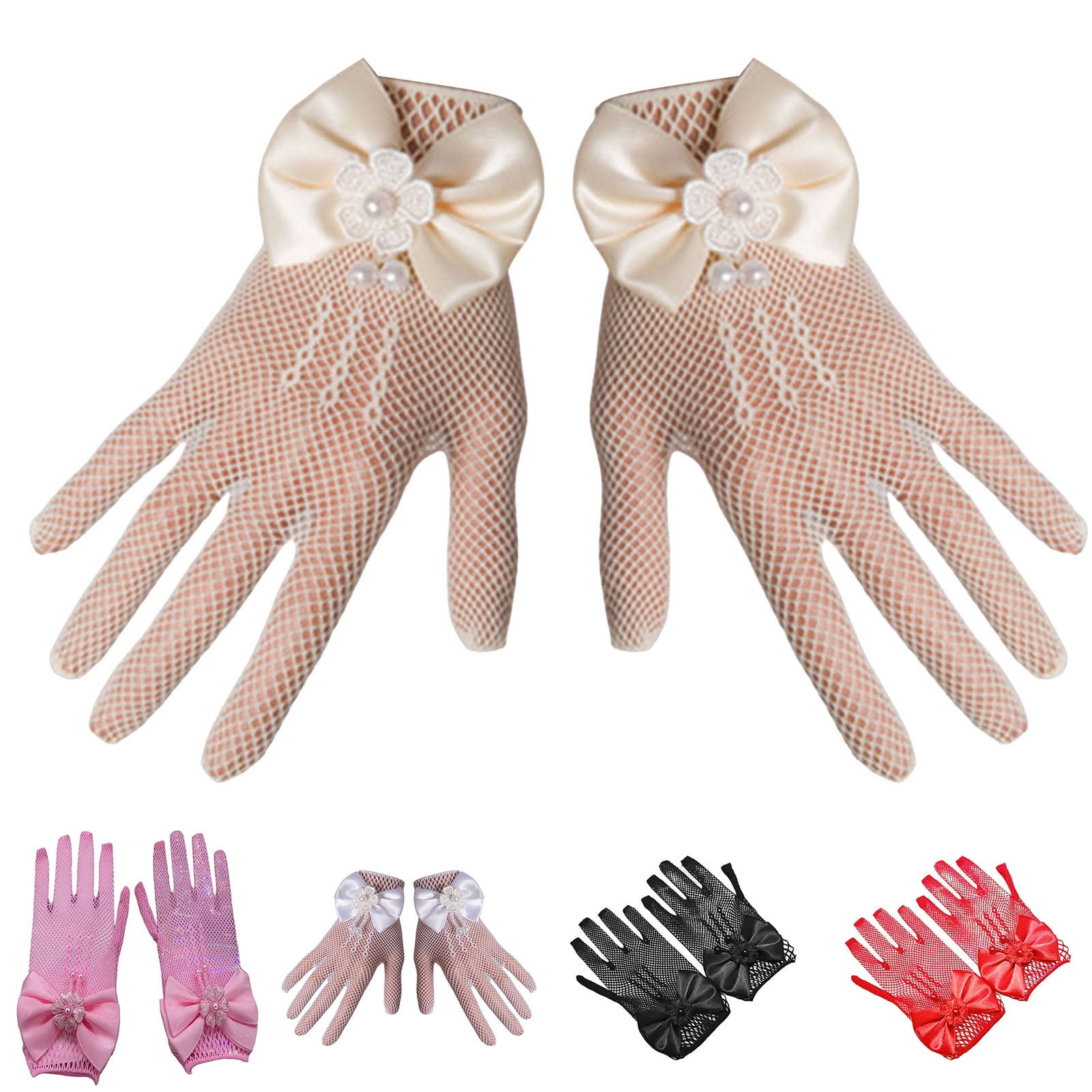 Lace Gloves for Girls - Tea Party Wedding Flower Girl Gloves, Romantic ...