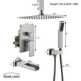 thumbnail image 2 of Boyel Living 10 Inch Ceiling Mount Rain Shower System Shower Combo Handheld Shower Brushed Nickel, 2 of 7