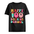 thumbnail image 4 of Womens Tops Women's 100 Days Of School Printed Shirt Short Sleeve Round Neck T Shirt Fashion Top Lightweight Soft Casual Outfit Clothes Shirts for Women, 4 of 4