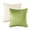 Green & Off White, variant on Phantoscope Christmas Decorative Throw Pillow Set, Particles Trimmed Velvet Series Covers, 18" x 18", Yellow and Off White, 2 Pack
