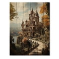 thumbnail image 3 of Designart "Castles Fairy Tale beauty" Cityscapes Print on Natural Pine Wood, 3 of 5