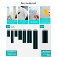 thumbnail image 7 of Window Privacy Film, Teal Green Black Ombre Sun Blocking Window Tint Film Heat Control One Way Blackout Window Film, Teal Gradient Abstract Modern Minimalism Art Non Adhesive Static Cling 23.6x59 In, 7 of 7