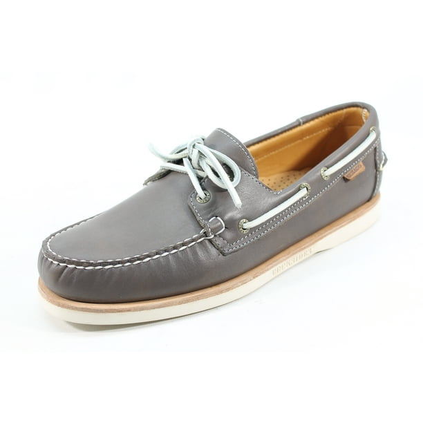 Sebago - Sebago Crest Docksides Men's Grey Leather Boat Shoes 13M ...
