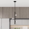 thumbnail image 4 of 45863-04 Livex Lighting Bannister - 3 Light Pendant in Mid Century Modern Style - 6 Inches wide by 29.5 Inches high-Black Finish    -Traditional, 4 of 7