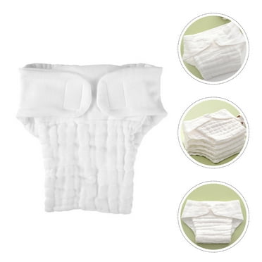 Homoyoyo 5Pcs Newborn Reusable Cotton Diapers Soft Washable Baby Cloth Diaper for Daily Use Parents