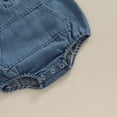 thumbnail image 6 of Bagilaanoe Newborn Baby Girl Boy Denim Rompers Short Sleeve Bodysuit 3M 6M 12M 18M Infant Summer Casual One Piece Jumpsuit, 6 of 7