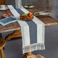 thumbnail image 3 of Mdesiwst Table Runner with Tassels Boho Style Hollow Design Table Cloth for Weddings Parties Rustic Farmhouse Decor, 3 of 8