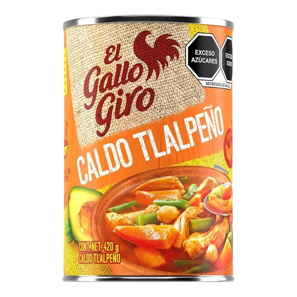 Lata de caldo tlalpeño El Gallo Giro 420g
