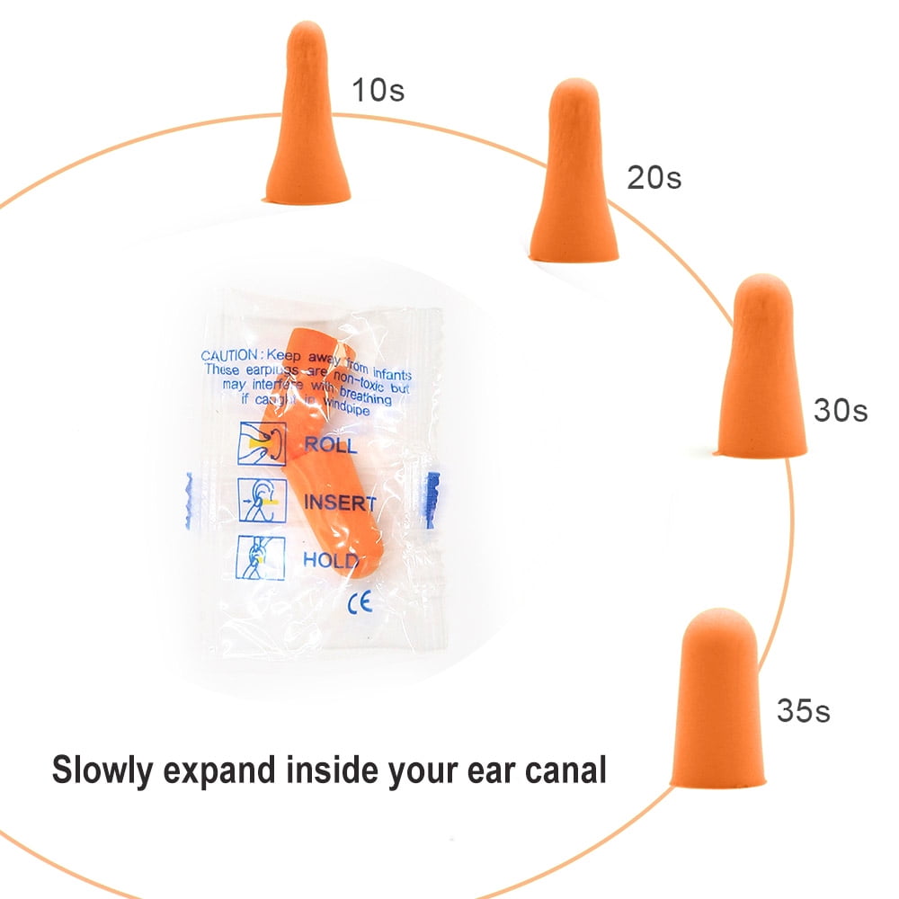 200 Pair Foam Earplugs Noise Cancelling for Wood-Working, Construction, & Factory - 32db