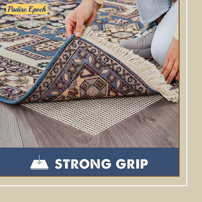 Ultra NATURAL Premium Non-Slip Rug Pad Gripper 10X14 FT  Low-Profile Pad  For Hardwood Floors & Any Hard Surface Floors. Rug Stoppers To Prevent Rugs  From Sliding & Moving 