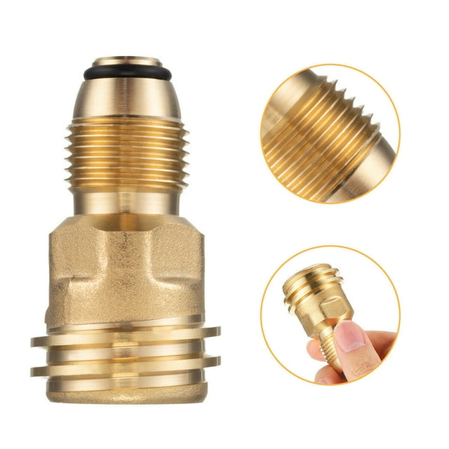 Yeacher Adaptateur de Conversion de Réservoir de Propane, Recharge POL, Valve de Réservoir LP vers Régulateur QCC1/Type1