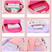 Lvelia School Backpacks for Girls, Large Capacity Fashion School Bag for Kids Teens,Cute Lightweight Waterproof Student Bookbags Gifts,Pink