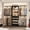Black, variant on Aheaplus Closet System with 4 Drawers, 8FT Wood Closet Organizer System, 96’’ Closet Built In System Tower with Shelves, Walk-in Closet Wardrobe Clothes Garment Rack, Fits Spaces 4-9 ft, White