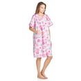 thumbnail image 2 of Casual Nights Women's Floral Woven Snap-Front Lounger House Dress, 2 of 5
