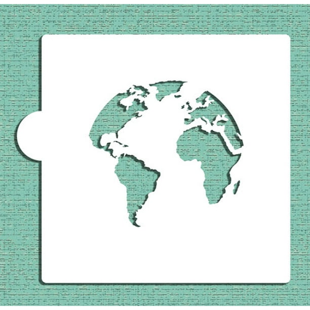 World Map Globe Cookie And Craft Stencil Cm113 By Designer Stencils Walmart Com Walmart Com