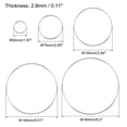 thumbnail image 2 of Uxcell Metal O Rings 50mm 75mm 100mm 140mm 160mm Non-Welded Hoops Silver Tone 15 Pack, 2 of 6