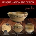 thumbnail image 3 of Mela Artisans Wooden Serving Bowls - Whitewash | Jasmine Decorative Style | Rustic Kitchen Decor | Mango Wood | Fits Bread, Fruits, Salad or Popcorn | 9” x 4” x 8”, 3 of 7