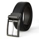 thumbnail image 1 of Men\'s Reversible Leather Dress Belt 1.25" Wide Rotating Buckle (Black), 1 of 3