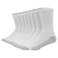 thumbnail image 2 of Hanes Men's 8pk Crew Socks with FreshIQTM, White, 6-12, 2 of 5