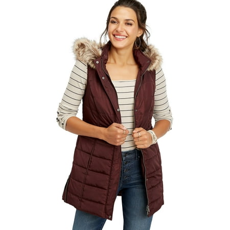 Long Hooded Puffer Vest