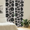 thumbnail image 2 of Ambesonne Floral Abstract Curtains, Flowery Night Print, Pair of 28"x63", Taupe Grey Charcoal Grey, 2 of 5