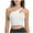 White, variant on Kovlvoll Women Sports Bras for Women No Underwire Solid Color Removable Padded Irregular Sling Sport Tank Longline Bra