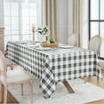 thumbnail image 2 of Softalker Checkered Tablecloth Waterproof Gingham Tablecloth Stain Resistant Washable Outdoor Tablecloth Grey and White Plaid Tablecloth 60 x 102inch, 2 of 8