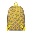 thumbnail image 3 of Yellow Hedgehog Pattern Backpack for School,Cute School Bag,Schoolbag with Adjustable Shoulder Straps & Padded Back,15.7"x11.8"x5.5", 3 of 5