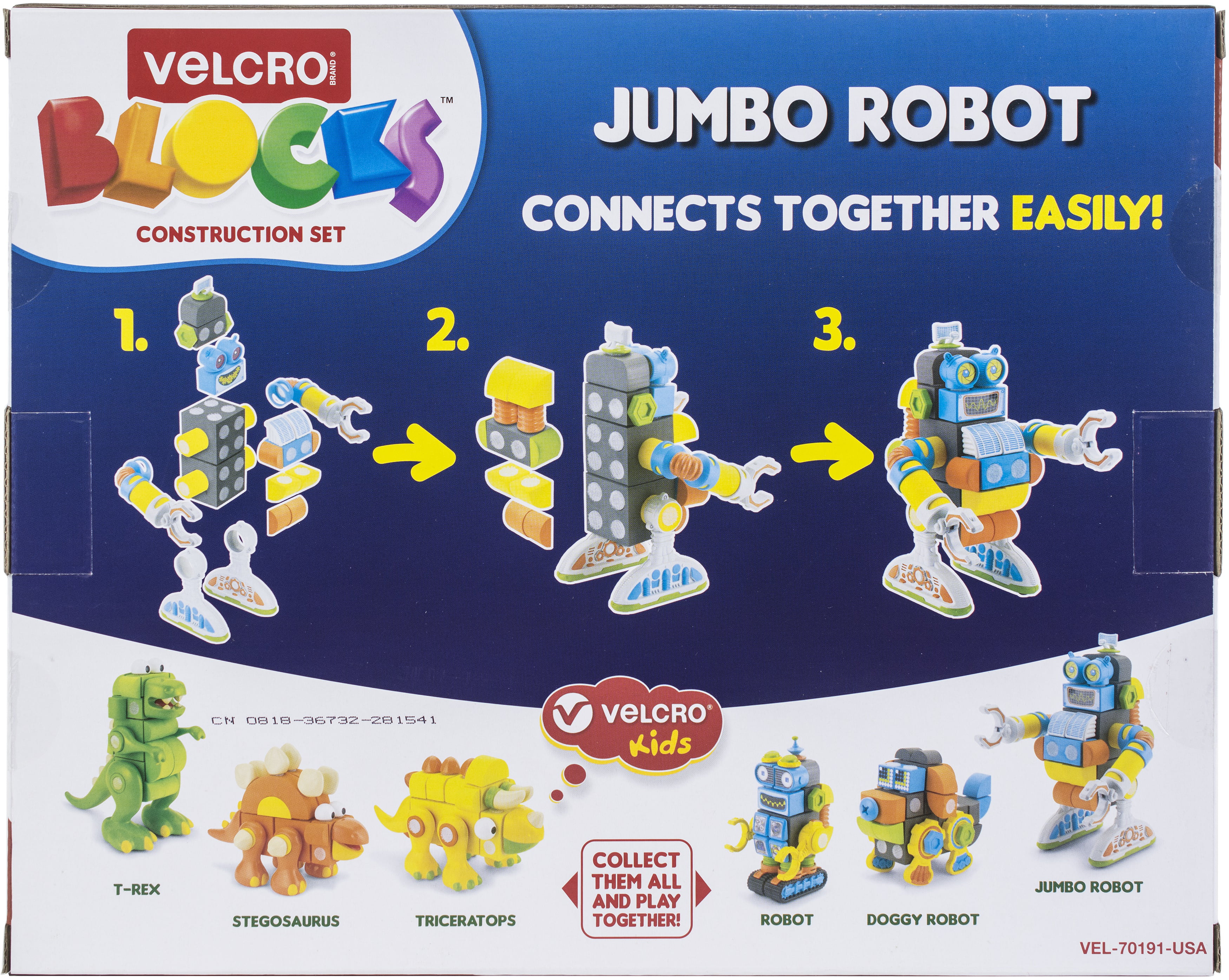 Jumbo 40pc Robot VELCRO Blocks Construction Set Foam Building Toy for sale online 