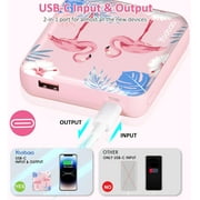 Yoobao Portable Charger 20W 10000mAh Cute USB-C in & Out Power Bank Fast Charging, PD 3.0+QC 4.0 High-Speed Charging Phone Battery Pack for iPhone 14 13 12Pro Max iPad Samsung (Pink Flamingo)