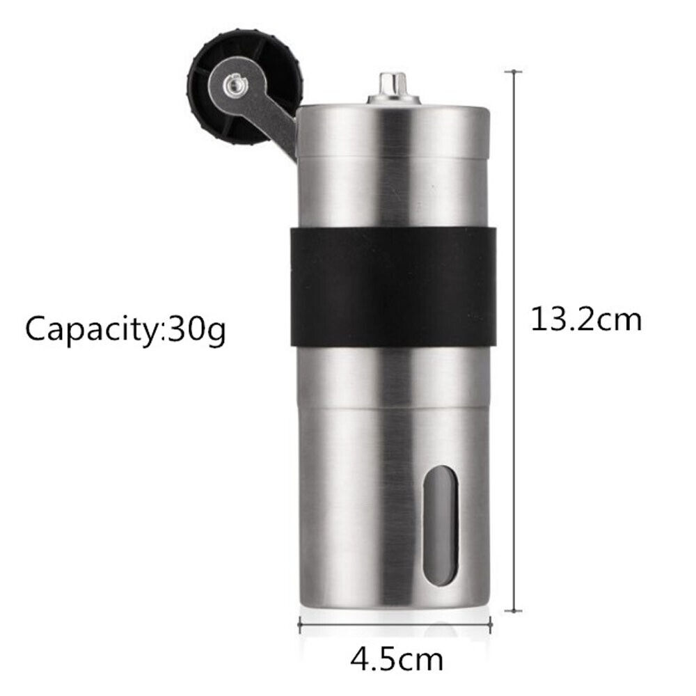 Manual Stainless Steel Coffee Grinder Adjustable Settings Portable for Camping