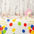 thumbnail image 2 of 1 PC Birthday Party Disposable Waterproof Oil-proof Plastic Tablecloth, Happy Birthday Balloons Decorative Tablecloth for Party Supplies, 2 of 2
