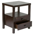 thumbnail image 7 of East at Main Westwood Modern Solid Wood 2-Drawer Nightstand, Brown, 7 of 7
