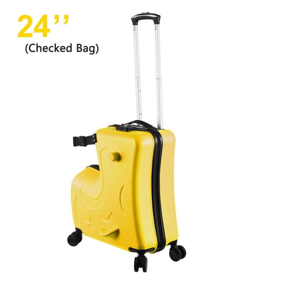 ZIHUI Kids Luggage, Kids ride-on Suitcase carry-on Tollder Luggage with Wheels , Carry On Trolley Luggage with Password Lock ,Suitcase to Kids aged 1-6 years old (24 Inch)
