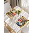 thumbnail image 5 of Farmhouse Rooster Placemats Set of 6, Retro Botanical Sunflower Floral Wood Placemats for Dining Table, Place Mats for Kitchen Tabletop, Waterproof Wipeable Dining Table Mats Set, 5 of 9