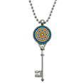 thumbnail image 1 of Collar Colgante Vintage Llavero Geometria Marruecos Plata, 1 of 3