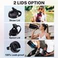 thumbnail image 4 of 1 Gallon Insulated Water Jug - Keep Cold-48H & Hot-24H, Gallon Water Bottle with Straw & Spout Lid, Paracord Handle, Leakproof Reusable Canteen for Hiking Camping, 4 of 9